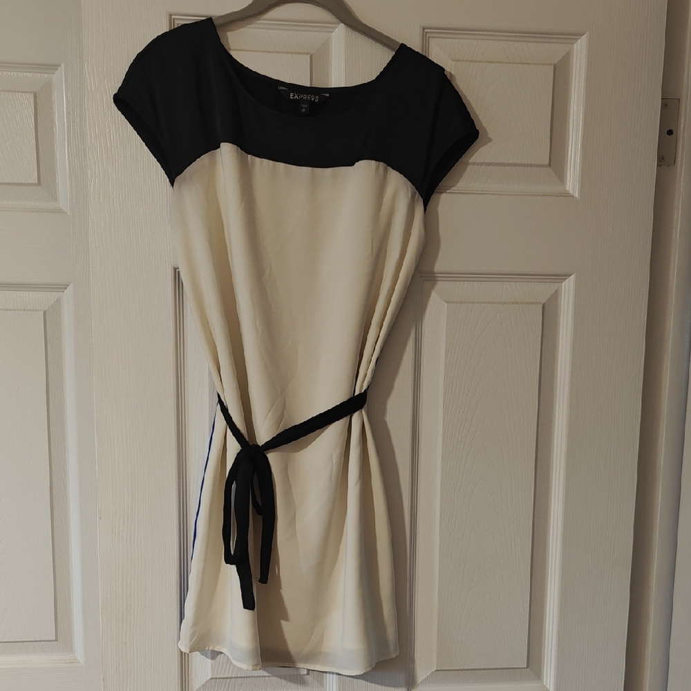 Express Black and Cream Mini Dress